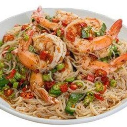 ตำขนมจีนกุ้งสุก