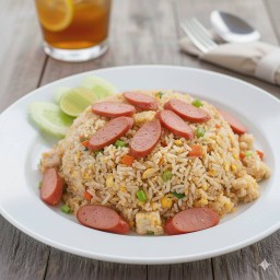 ข้าวผัดไข่ไส้กรอก