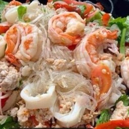 Ki02.88 ยำวุ้นเส้น 100 กรัม ทะเล 150 กรัม