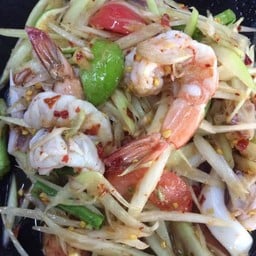 ตำปูปลาร้ากุ้งสุก