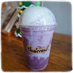 บูลเบอร์รี่สมูทตี้ (บูลเบอร์รี่นมสดปั่น)