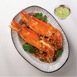 กุ้งแม่น้ำตาปี ทอดพริกเกลือ