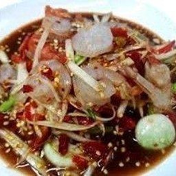 ตำปลาร้ากุ้งสด