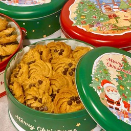 คุกกี้กาแฟกล่องคริสต์มาสสีเขียว