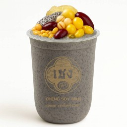 น้ำเต้าหู้งาดำปั่้นใส่เครื่อง1-3 อย่าง