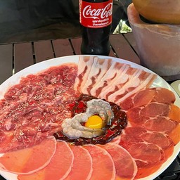 แจ่วฮ้อนหมูชุดใหญ่พร้อมหม้อและเตา