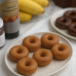 มินิโดนัทเค้กกล้วยหอมนมสด Plain Banana Donuts