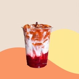 Thai Tea Strawberry Fresh Milk ชาไทยสตรอเบอร์รี่