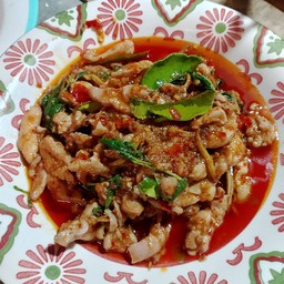 ผัดเผ็ดไก่(กับข้าว)