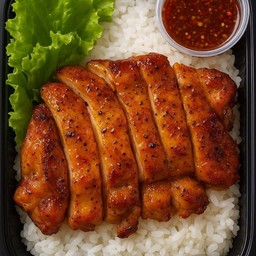 ข้าวไก่ย่างพริกไทยดำx1