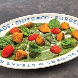 Gnocchi Salmon Pesto sauce