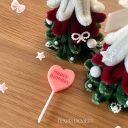 เทียนหัวใจ สีชมพู