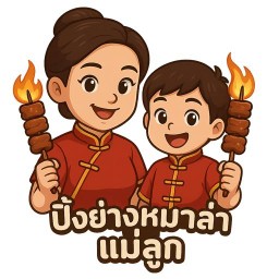 ปิ้งย่างหม่าล่าแม่ลูก ตลาดจัมโบ้ (E104)