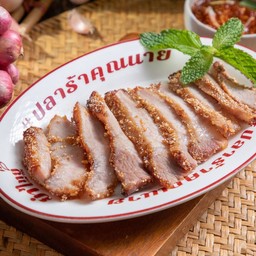 คอหมูคลุกฝุ่น น้ำจิ้มแจ่ว