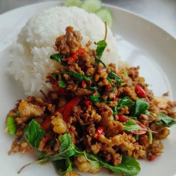 หนุ่มหมี ผัดกะเพรา