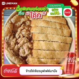 [อร่อยซ่ากับโค้ก] ข้าวไก่ทอด+ไข่เจียวกรอบ(1) + โค้ก ออริจินัล
