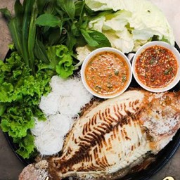 เมี่ยงปลาอบสมุนไพร