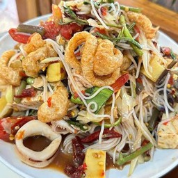 ตำป่าทะเลแคปหมู (กุ้ง,หมึก)