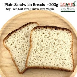 ขนมปังแซนวิชขาว | ไม่มีถั่วเหลือง นัทฟรี กลูเตนฟรี วีแกน เจ |~200ก