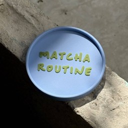 ที่รองแก้ว matcha routine สีฟ้า