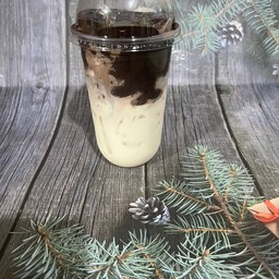 นมหมีปั่นราดโกโก้เหนียว