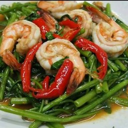 ผัดผักบุ้งกุ้ง