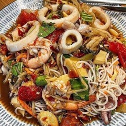 ตำซั่วทะเล กุ้ง,หมึก