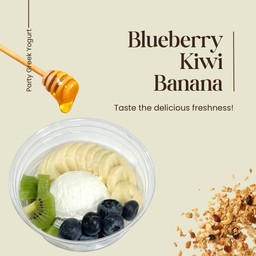 Greek yogurt x บลูเบอร์รี่ x กล้วย x กีวี่