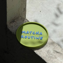 ที่รองแก้ว matcha routine สีเขียว