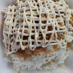 ข้าวไก่หม่าล่า.ราดซอสชาวครีม