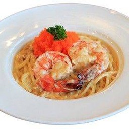 สปาเก๊ตตี้คาโบนาร่าไข่กุ้ง
