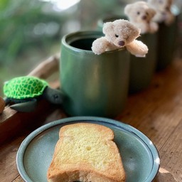 ขนมปังปิ้งเนย น้ำตาล 2 แผ่น