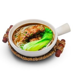 B5 บะหมี่หม้อดินซี่โครงหมูนิวออลีน ClaypotNoodles with New Orleans Pork Ribs