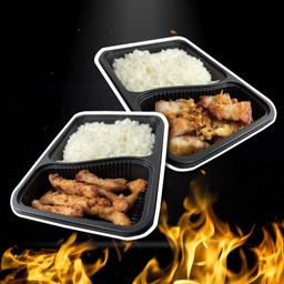 ข้าวกล่องหมูทอด 2 กล่อง