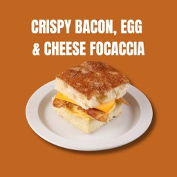 Crispy Bacon, Egg & Cheese Focaccia
