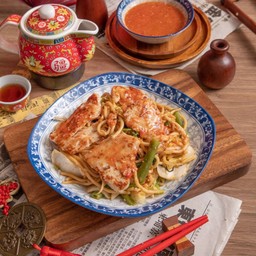 สุกี้แห้งหมูหมัก+ไก่หมัก