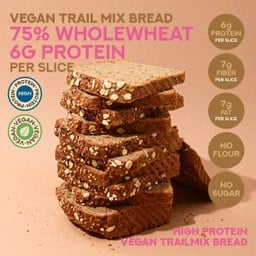 75% WHOLE WHEAT VEGAN TRAIL MIX BREAD
