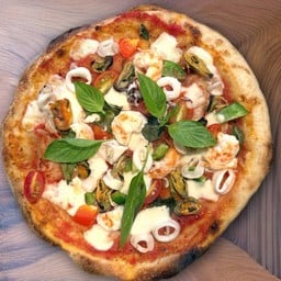 พิซซ่าซีฟู้ดกุ้งปลาหมึกหอยแมลงภู่