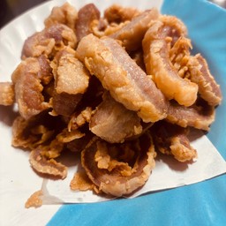 (กับข้าว)คอหมูทอด