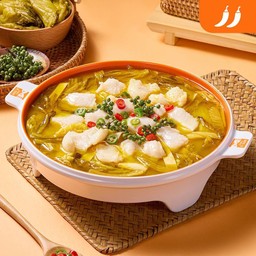 ปลาต้มผักกาดดองพริกหอมเสฉวน สำหรับคนเดียว