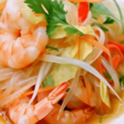 KF04.56 ตำมะละกอ 150 กรัม กุ้งสด 150 กรัม