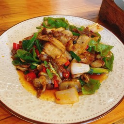 回锅猪头肉 偏肥