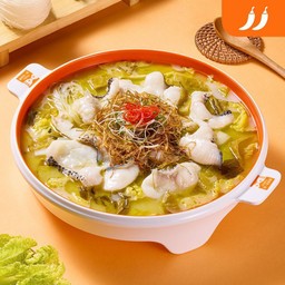 ปลาต้มผักกาดดองรสต้นหอม สำหรับสองคน