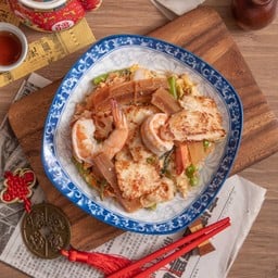 สุกี้เเห้งรวมมิตร (ไก่+หมึก+กุ้ง)