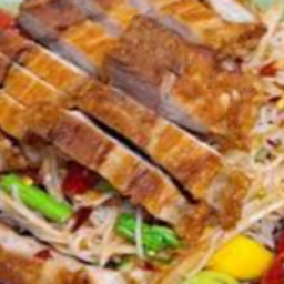 KF04.55 ตำขนมจีน 150 กรัม หมูกรอบ 150 กรัม