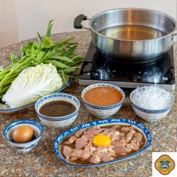 (M) ชุดสุกี้หมูหมักนุ่ม Size M (3-4คน) บรรจุถุงสูญญากาศ