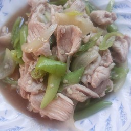 ผัดพริกอ่อน(กับข้าว)