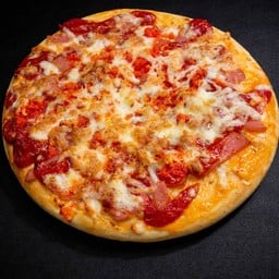 พิซซ่าไข่กุ้งแฮมชีส