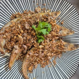 ปลาเนื้ออ่อนทอดกระเทียม