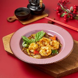 กุ้งผัดพริกไทยดำ